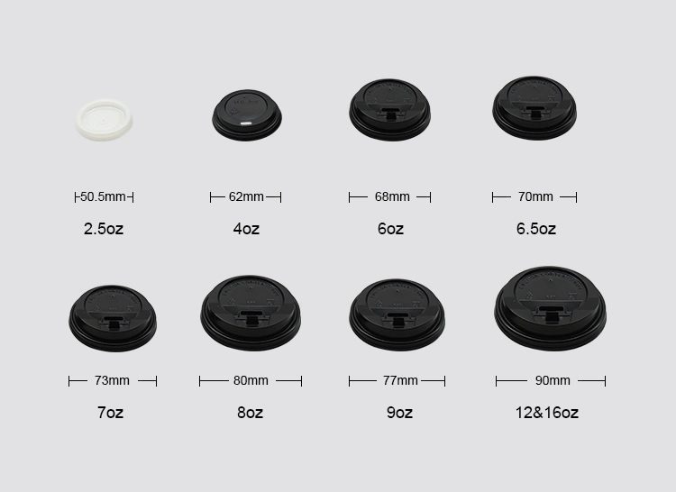 Varies Size PS Cup Lids Disposable Plastic Coffee Lid