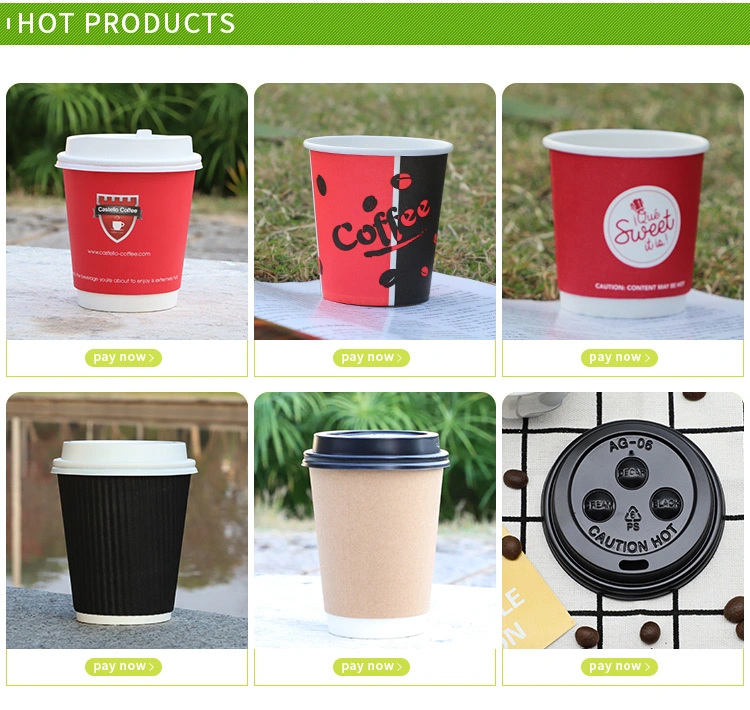 Bio-Degradable Compostable Double Walled Insulated Hot Coffee Paper Cups