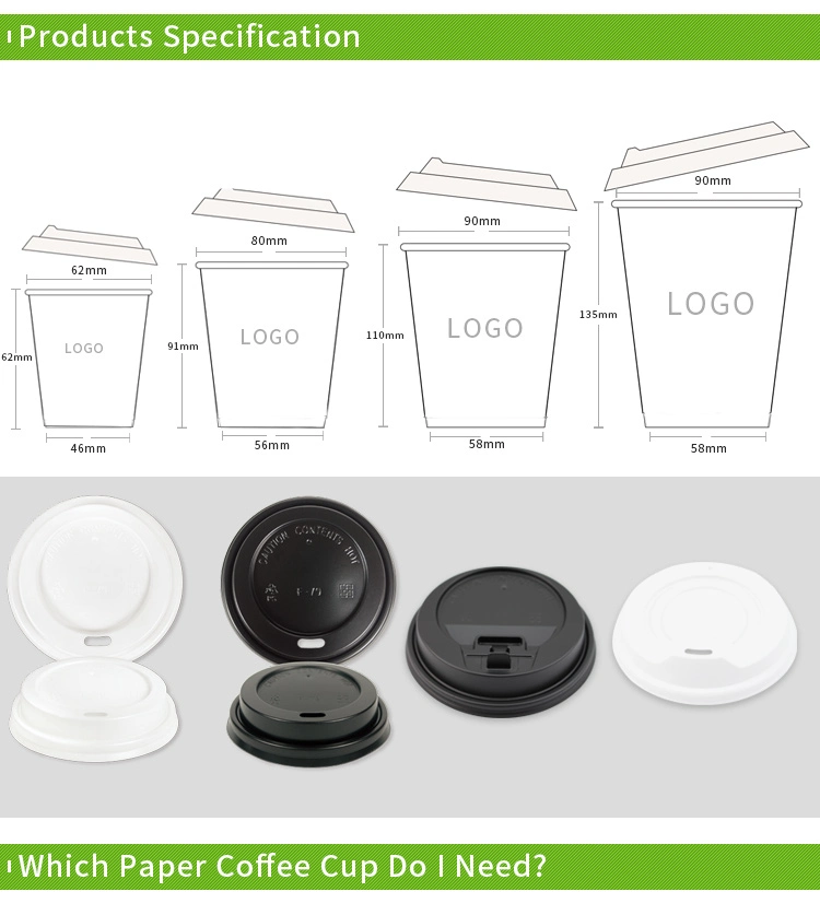 Biodegradable Compostable Custom Printed Disposable Paper Cup 10 Oz Cups