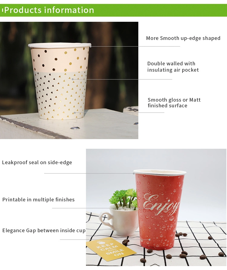 Customized Printed Single Wall Paper Cup with Lid