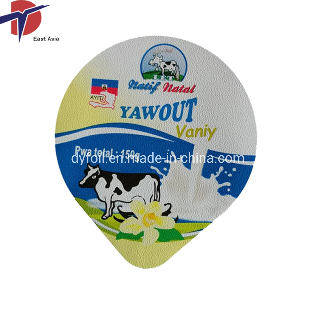 Yogurt Heat Seal Die Cut Aluminum Foil Lid for PP/ PS Cup