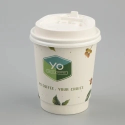 L'emballage de boissons met en tasse la tasse de papier à paroi simple jetable compostable pour la boisson chaude