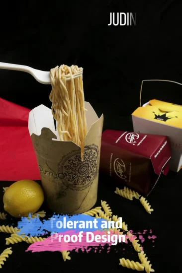 Boîte de nouilles alimentaires chinoises en papier jetable 26 oz 32 oz