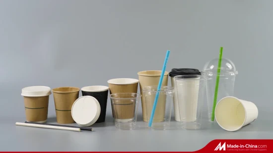 Tasses à café à double paroi en gros personnalisées pour la tasse de papier jetable de boissons froides