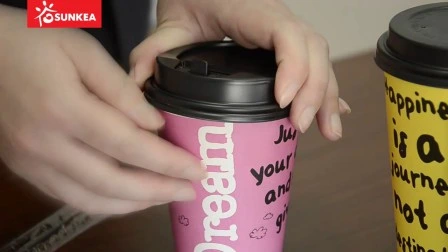 Utilisation du couvercle de la tasse de café à emporter Boisson chaude / froide Tasses à café jetables Couvercle du couvercle PS en plastique