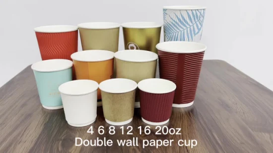 8oz taille 80*57*92mm papier d'aluminium enduit de papier PE tasse de papier à café avec couvercle