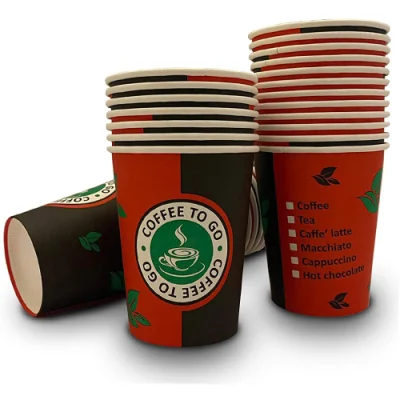 Tasses à café de tasse de papier à double paroi jetables imprimées personnalisées compostables
