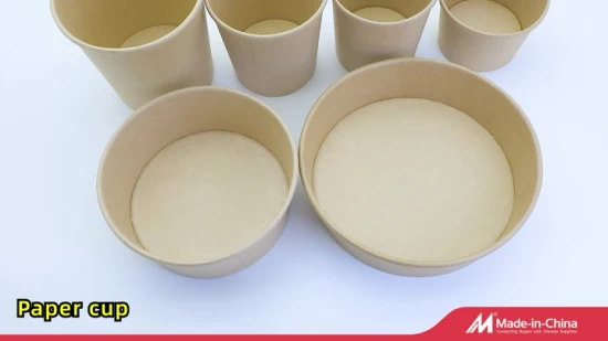 Gobelet en papier chaud PLA laminé simple/double paroi papier tasse à café conteneur compostable Kraft jetable