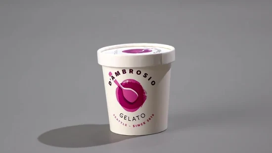 Prix ​​bon marché tasse de papier pour la crème glacée avec logo bol à soupe imprimé Icecream Paper Cup