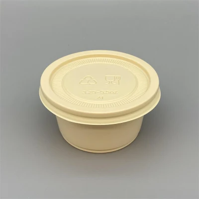 Tasse à soupe biodégradable jetable ronde de tasse de crème glacée de l'impression 2oz/4oz de logo adaptée aux besoins du client