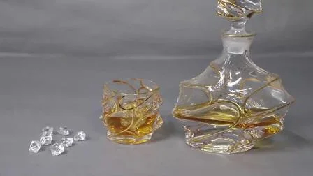 Ensemble de gobelets en verre gaufré offre spéciale 6 pièces tasse en verre gravée pour boire de l'eau de vin personnalisée